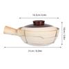0.5L Clay Cooking Pot,Chinese Casserole Pot Korean Cooking Stone Prop for Bibimbap Soup Stew Rice Noodle Porridge - 8.26(6.4) X 3.9 Inch view 2