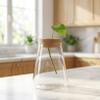 Plants Propagation Station 2Pcs Desktop Plant Terrarium Glass Hydroponic Vases Desktop Vase with Hole Lid for Home Office Table Decoration view 3
