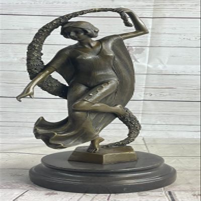 100% Solid Bronze Dancer Showgirl Chorusline Marble Statue Theater Artwork Artwork Deal Gift by Think Bronze