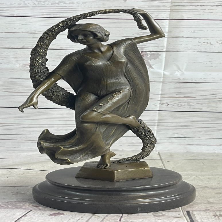 100% Solid Bronze Dancer Showgirl Chorusline Marble Statue Theater Artwork Artwork Deal Gift by Think Bronze