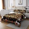 Erosebridal Cowhide Coverlet Set Brown Leopard Print Bedspread,Western Quilted Twin Exotic Aztec Cow Print Quilt Set,Farmhouse Wild Animal Skin Room Decor Cowboys Gifts for Men view 3