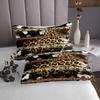 Erosebridal Cowhide Coverlet Set Brown Leopard Print Bedspread,Western Quilted Twin Exotic Aztec Cow Print Quilt Set,Farmhouse Wild Animal Skin Room Decor Cowboys Gifts for Men view 4