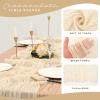 12 Pack Cheesecloth Table Runner 35 x 120 inch Long Boho Cheese Cloth Gauze Table Runners Cream Semi Sheer Table Runner for Wedding Decor, Bridal Shower, Birthday Party (Ivory) view 4