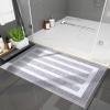 Bathroom Rugs Non Slip Striped 24x35in, Bathroom Rug Mat Rectangle Extra-Soft, Bath Mat Super Absorbent, Bath Carpet Washable Dries Quickly, for Bathroom Floor, Bath Door Mat view 2