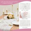 12 Pack Cheesecloth Table Runner 35 x 120 inch Long Boho Cheese Cloth Gauze Table Runners Semi Sheer Table Runner for Wedding Decor, Bridal Shower, Birthday Party (White) view 4