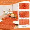 12 Pack Cheesecloth Table Runner 35 x 120 inch Long Boho Cheese Cloth Gauze Table Runners Semi Sheer Table Runner for Wedding Decor, Bridal Shower, Birthday Party (Orange) view 4