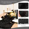 12 Pack Cheesecloth Table Runner 10FT, Boho Gauze Table Runner, Semi-Sheer Table Runners Rustic Wedding Table Decor, Bridal Shower, Birthday Party, Romantic Wedding Runner (Black) view 4