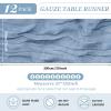 12 Pack Cheesecloth Table Runner 35 x 120 inch Long Boho Cheese Cloth Gauze Table Runners Semi Sheer Table Runner for Wedding Decor, Bridal Shower, Birthday Party (Dusty Blue) view 2