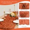 12 Pack Cheesecloth Table Runner 35 x 120 inch Long Boho Cheese Cloth Gauze Table Runners Semi Sheer Table Runner for Wedding Decor, Bridal Shower, Birthday Party (Terracotta) view 4