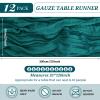 12 Pack Cheesecloth Table Runner 35 x 120 inch Long Boho Cheese Cloth Gauze Table Runners Semi Sheer Table Runner for Wedding Decor, Bridal Shower, Birthday Party (Teal) view 2