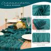 12 Pack Cheesecloth Table Runner 35 x 120 inch Long Boho Cheese Cloth Gauze Table Runners Semi Sheer Table Runner for Wedding Decor, Bridal Shower, Birthday Party (Teal) view 4