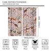 Rustic Forest Curtains Wild Animal Hare Squirrel Owl Snail Flowers Mushroom Pattern Decoration for Girls Room Blackout Farmhouse Window Drapes 2 Panels Pink Background 84x84in view 2