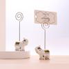 FOMIYES Elephant Table Number Holders Multi-Purpose Memo Holders Card Clip for Decor view 4