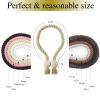 Porlau 6 Pack Dark Beige Magnetic Curtain Tiebacks Cotton Hand Woven Tieback Holdback Decorative Tie Backs for Drapes with Wooden Buckle No Tools Required view 3
