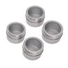 4Pcs Magnetic Spice Jars for Refrigerator, Stainless Steel Spice Tins with Label Seasoning Storage Container with Clear Shaker Lid Kitchen Organization view 1