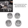 4Pcs Magnetic Spice Jars for Refrigerator, Stainless Steel Spice Tins with Label Seasoning Storage Container with Clear Shaker Lid Kitchen Organization view 2
