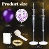 Wettarn 2 Sets Floor Balloon Column Stand Kit with LED Lights 40 Pcs Balloons Column Holder Centerpieces Tower Backdrop for Mardi Gras Valentine Wedding Baby Shower Birthday Party(Purple) view 3