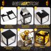 Funrous 51 Pcs Gold and Black Birthday Party Decorations for Men Women Black and Gold Birthday Balloon Boxes with LED Light and Stickers Backdrop Photo Props for Party Supply Balloon Arch Kit view 2