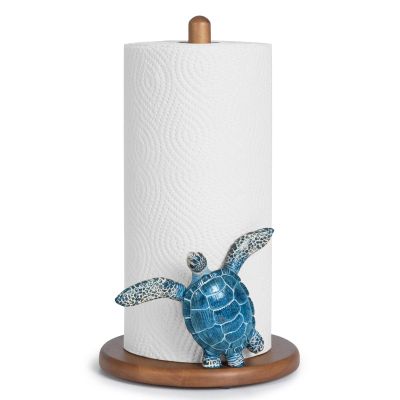 Turtle Paper Towel Holder - Coastal Decor Home Beach House Gift Sea Turtle Gifts for Women Bathroom Decor Unique Funny Cute Cool Paper Towel Holder Stand Kitchen Counter Beach Themed Accessories Stuff