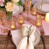 36 Pcs Gold Votive Candle Holders, Tealight Candle Holder Glass for Table Centerpieces, Gold Candle Holders for Wedding Decor, Bridal Shower & Home Parties Supplies Decor view 2
