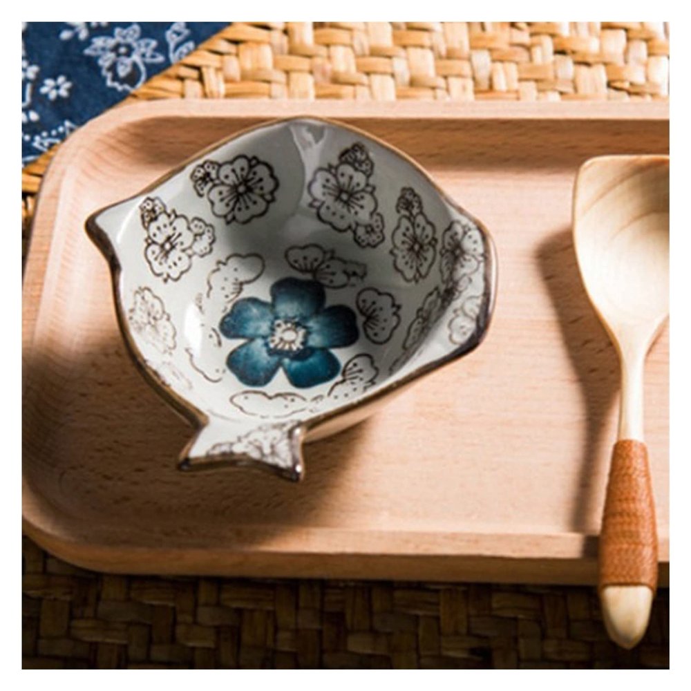 Snack Bowls Appetizer Dish Spice Bowl Creative Dipping Bowl Ceramic Soy Sauce Kitchen Tableware Snack Dish Snack & Dip Bowls (Color : 1)