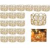 Gold Crystal Tealight Candleholders - Pack of 20 Tea Lamp Candle Holders view 1