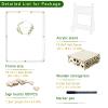 AerWo Wedding Guest Book Alternative, Guest Book Wedding Reception, Acrylic Guest Book Drop Box with Stand, Plywood Box, 100 Wooden Hearts and Marker Pen, Wedding Signs for Ceremony and Reception view 2