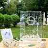 AerWo Wedding Guest Book Alternative, Guest Book Wedding Reception, Acrylic Guest Book Drop Box with Stand, Plywood Box, 100 Wooden Hearts and Marker Pen, Wedding Signs for Ceremony and Reception view 3