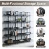 Bellemave Bookshelf,Double Wide 5-Tier Bookcase,Industrial Style Open Shelves, Wood and Metal Bookshelves for Home Office, Easy Assembly(Black) view 4