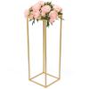 DYRABREST Vase Column Stand Wedding Flower Rack Decorative Wedding Columns Pillars Detachable Decorative Gold Flower Display Rack Stand for Wedding Decorations, Reception Decor etc. (1PC x 27.56Inch) view 2