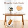 Cttasty Entryway Bench, Solid Wood Dining Bench, Midcentury End of Bed Bench w/Rounded Corner, Outdoor Bench w/Robust Construction, Bedroom Bench, 10.24" W x 17.72" HNatural 47.2inches view 4