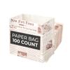 Restaurantware Bag Tek 4.3 x 2.5 x 3.8 Inch Treat Bags 100 Sturdy Take Out Bags - Flat Bottom Microwavable Sepia Newsprint Paper Snack Bags Freezable Great For Restaurants Cafes And Bakeries view 1