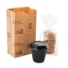 Restaurantware Bag Tek 4 Lb Disposable Lunch Bags 100 Sturdy Take Out Bags - Flat Bottom Microwavable Kraft Newsprint Design Paper Bags Freezable Great For Restaurants Cafes And Bakeries view 1
