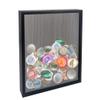 GraduationMall 11x14 Top Loading Shadow Box Frame with HD Glass,Wood Display Case with Slot,1.25 inches Interior Depth,Ideal for Wine Bottle Caps,Tickets,Shells,Stamps and More,Black view 1