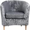 IMYOGI Velvet Club Chair Slipcover with Seat Cushion Cover, Stretch Tub Chair Slipcovers Soft Armchair Sofa Cover Non Slip Couch Covers for Kids and Pets (Color : Dark Grey) view 1
