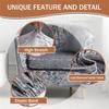 IMYOGI Velvet Club Chair Slipcover with Seat Cushion Cover, Stretch Tub Chair Slipcovers Soft Armchair Sofa Cover Non Slip Couch Covers for Kids and Pets (Color : Dark Grey) view 3