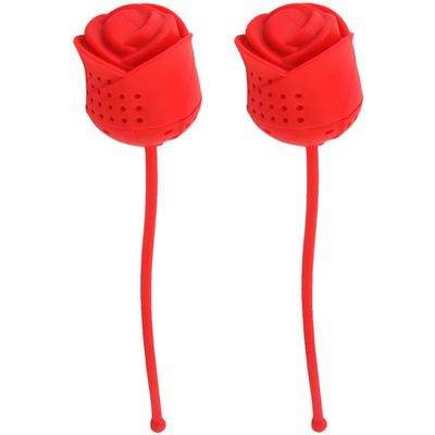 ULTECHNOVO Silicone Rose Flower Tea Infuser Loose Leaf Tea Strainer for Cup Reusable Filter for Home Office Party Creative Floral Accessories