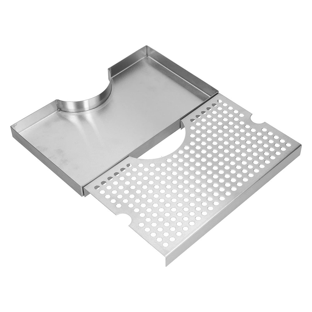 Alvinlite Bar Drip Tray Keep Bar Non Rusting Easy to Clean Sturdy Stainless Steel Keg Beer Tower Drip Tray for Bar Restaurant
