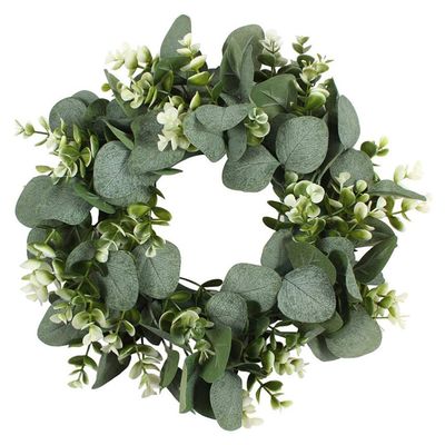 1pc Simulated Eucalyptus Garland Wreath for Home Decor Vibrant and Lifelike Hanging Decoration for Doors Walls and Party Layouts