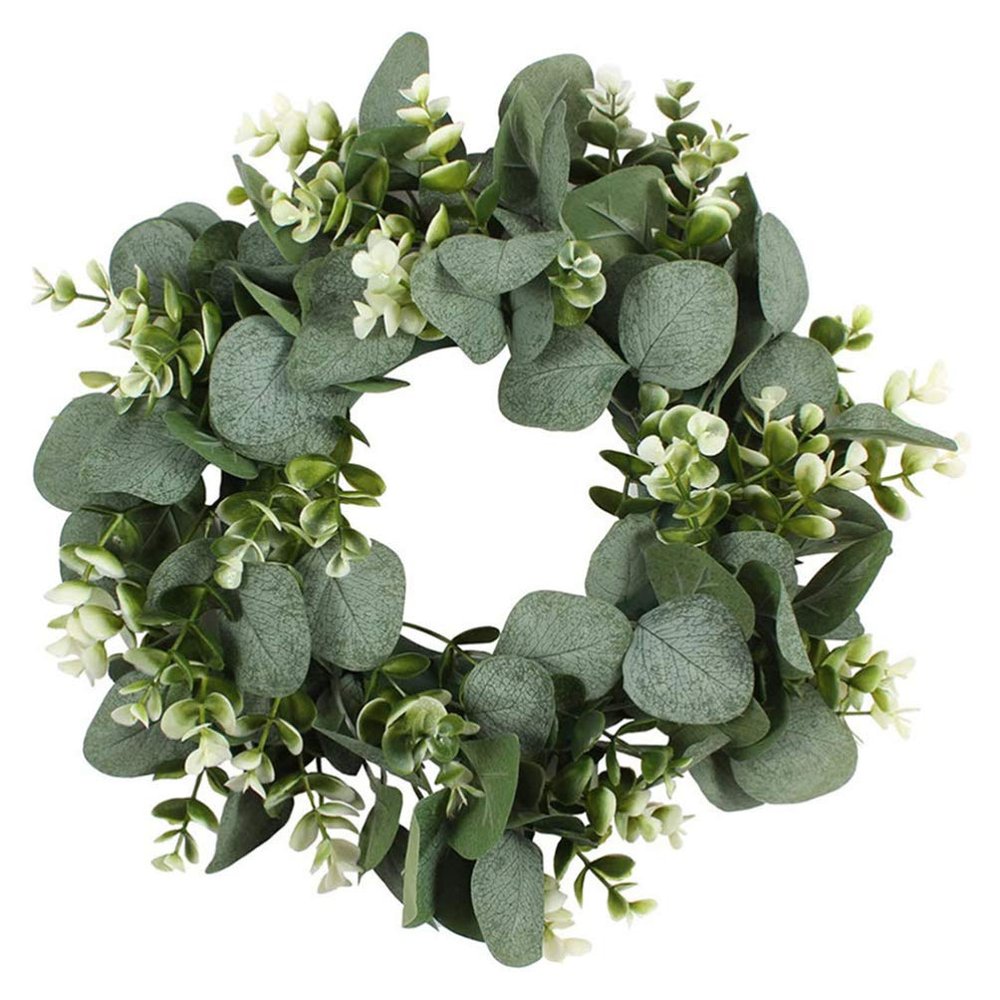 1pc Simulated Eucalyptus Garland Wreath for Home Decor Vibrant and Lifelike Hanging Decoration for Doors Walls and Party Layouts