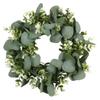 1pc Simulated Eucalyptus Garland Wreath for Home Decor Vibrant and Lifelike Hanging Decoration for Doors Walls and Party Layouts view 1