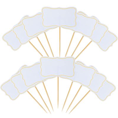 56 Pieces Cheese Markers for Charcuterie Board Food Labels for Party Buffet Labels Food Name Tags Blank Toothpick Flags Cupcake Toppers Appetizer Signs Cheese Labels