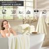 8 Piece Bath Towel Set |2 Oversized Large Bath Sheet,2 Hand Towels,4 Washcloths| Ultra Soft Cozy Bath Towel Set for Bathroom Hotel Gym Spa,Highly Absorbent Quick Dry Bathroom Towel Collections,Cream view 2