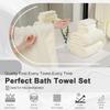 4 Piece Extra Large Bath Towel 35"x70" Oversized Bath Sheet Bath Towel Set for Bathroom Ultra Soft Cozy Highly Absorbent Quick Dry Bathroom Towel for Spa Gym Hotel,Shower Towel for Daily Use,Cream view 4
