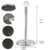 Paper Towel Holder countertop, Free-Standing Kitchen roll Holder for Kitchen Bathroom, Paper Towel Holder Stand Dispenser with Stainless Base Fits Standard (Silver) view 2