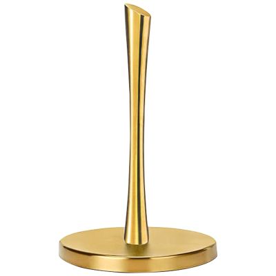 Paper Towel Holder countertop, Free-Standing Kitchen roll Holder for Kitchen Bathroom, Paper Towel Holder Stand Dispenser with Stainless Base Fits Standard (Gold)