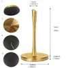 Paper Towel Holder countertop, Free-Standing Kitchen roll Holder for Kitchen Bathroom, Paper Towel Holder Stand Dispenser with Stainless Base Fits Standard (Gold) view 2