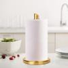 Paper Towel Holder countertop, Free-Standing Kitchen roll Holder for Kitchen Bathroom, Paper Towel Holder Stand Dispenser with Stainless Base Fits Standard (Gold) view 3