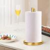 Paper Towel Holder countertop, Free-Standing Kitchen roll Holder for Kitchen Bathroom, Paper Towel Holder Stand Dispenser with Stainless Base Fits Standard (Gold) view 4