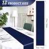 12 Pack Navy Blue Satin Table Runner 12 x 108 Inch Long Premium Table Runners for Wedding Party Events Decoration, Birthday Parties, Banquets Decorations, Graduations, Engagements view 2